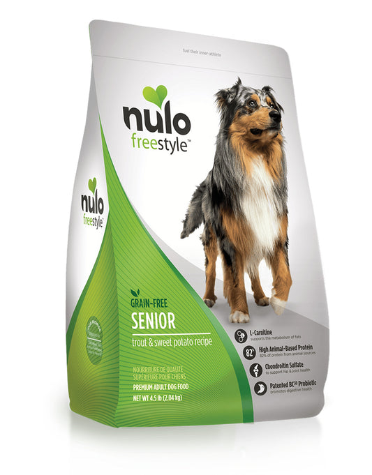 Nulo Freestlye - 無穀物高肉乾糧老犬配方 （鱒魚、甘薯）4.5磅