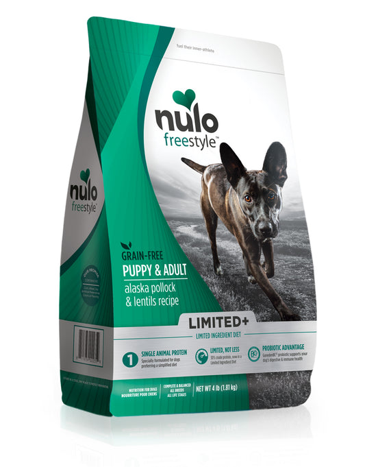 Nulo Freestyle - 無穀物高肉低敏乾糧幼及成犬配方 （鱈魚、扁豆）4.5磅