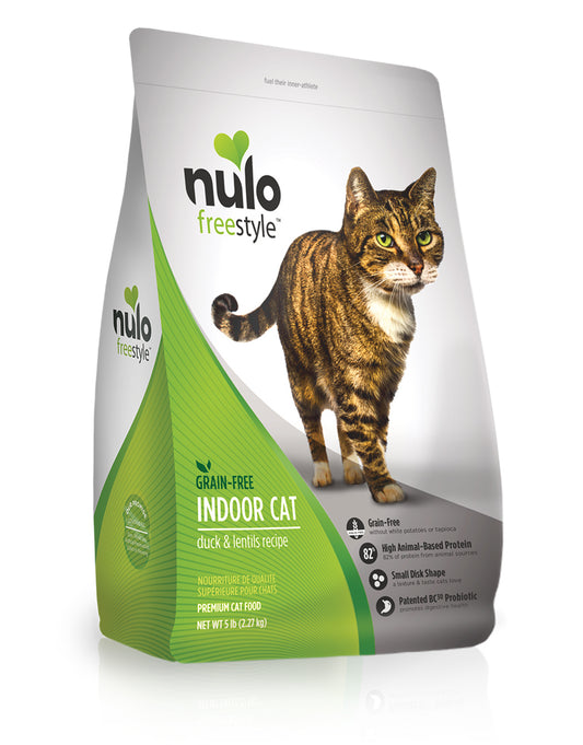 Nulo Freestyle - 無穀物乾糧室內貓配方 （ 鴨、扁豆）5磅