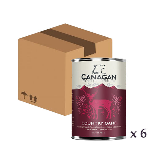 Canagan (原之選) 天然無穀物狗罐頭 - 田園野味配方 Country Gam 400g x 6罐