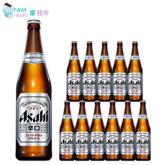 朝日 Asahi - [原箱12樽](大玻璃樽) 朝日*Super Dry*啤酒 (640ml x 12樽)